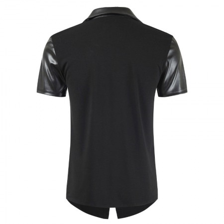 Men's Irregular Shackles Fashion Personality Short-Sleeved T-Shirt Casual